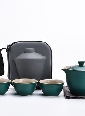 户外旅游泡茶杯24467一壶三杯茶人定旅行茶具杯壶套装快客便携式