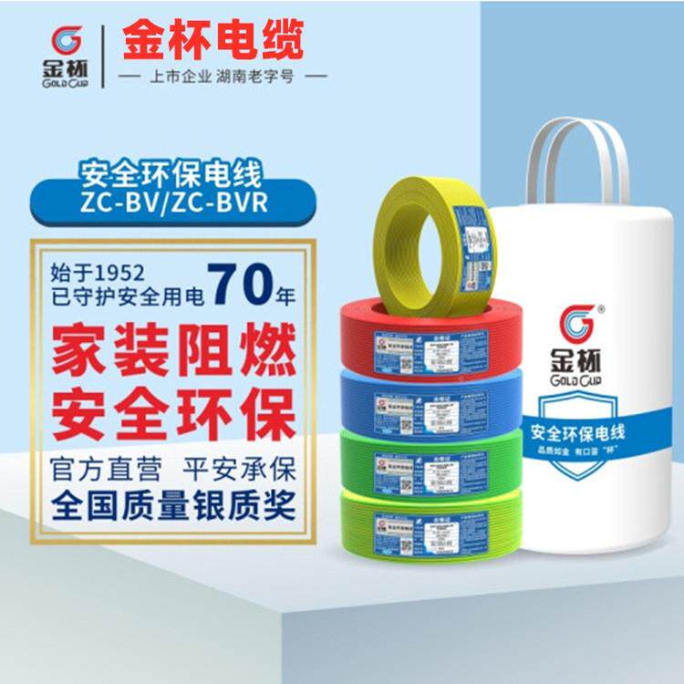 衡阳杯电线金金杯电家用阻燃电线1.5/2.5/4/方6平环保家装144铜芯