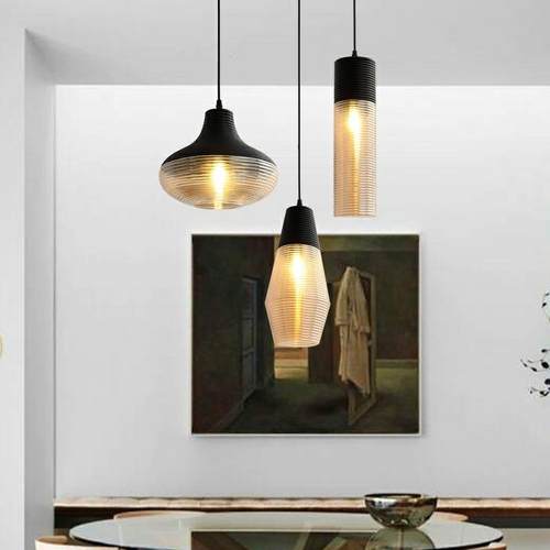 餐厅吊灯玻璃创意现楼梯咖啡吊灯厅吧台吧约代单头工简业酒风北欧