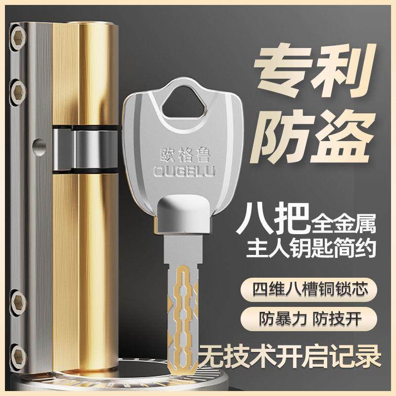 心超级1C盗门锁芯叶片家用通用型入户d老式换锁铁门进户防大门货