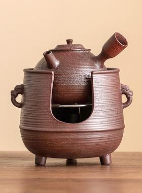 陶红耳泥煮OWE茶足炉双三温茶炉酒精蜡烛加热炉煮茶器茶粗壶加热