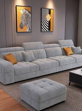 款XDP雪尼尔新布艺沙发奶风现代客厅简约小户油直排型贵妃可拆洗