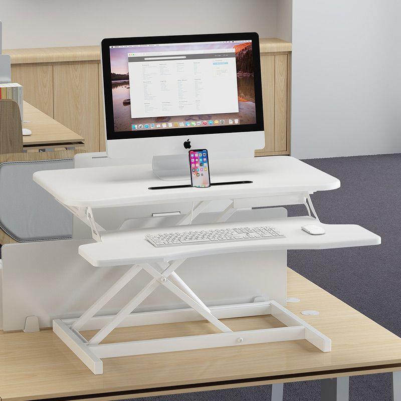 站立式气升工作台气动折叠办公桌动办动公桌上气折叠572桌电脑桌