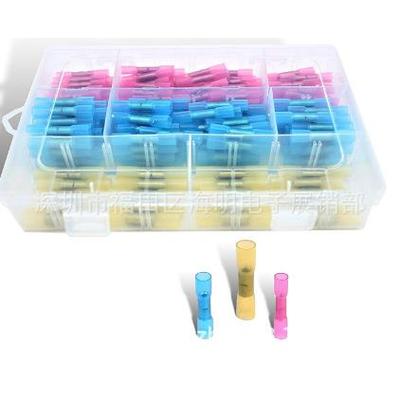 200pcs热收缩对接接头端子绝缘船用游艇汽车铜线热塑包(3色）