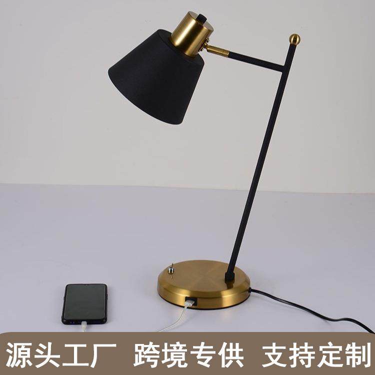 美式乡村复古台灯欧式简约客厅创意时尚卧室床头学习书房仿铜台灯