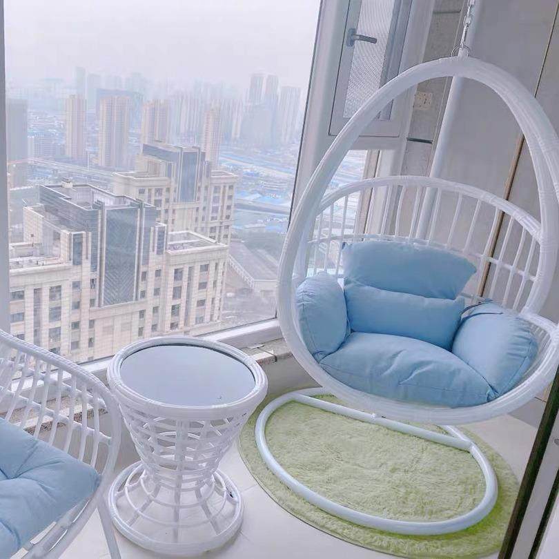 秋千家用鸟巢吊床单懒人庭院桌椅摇篮吊椅室内悠闲阳台吊篮仿藤椅