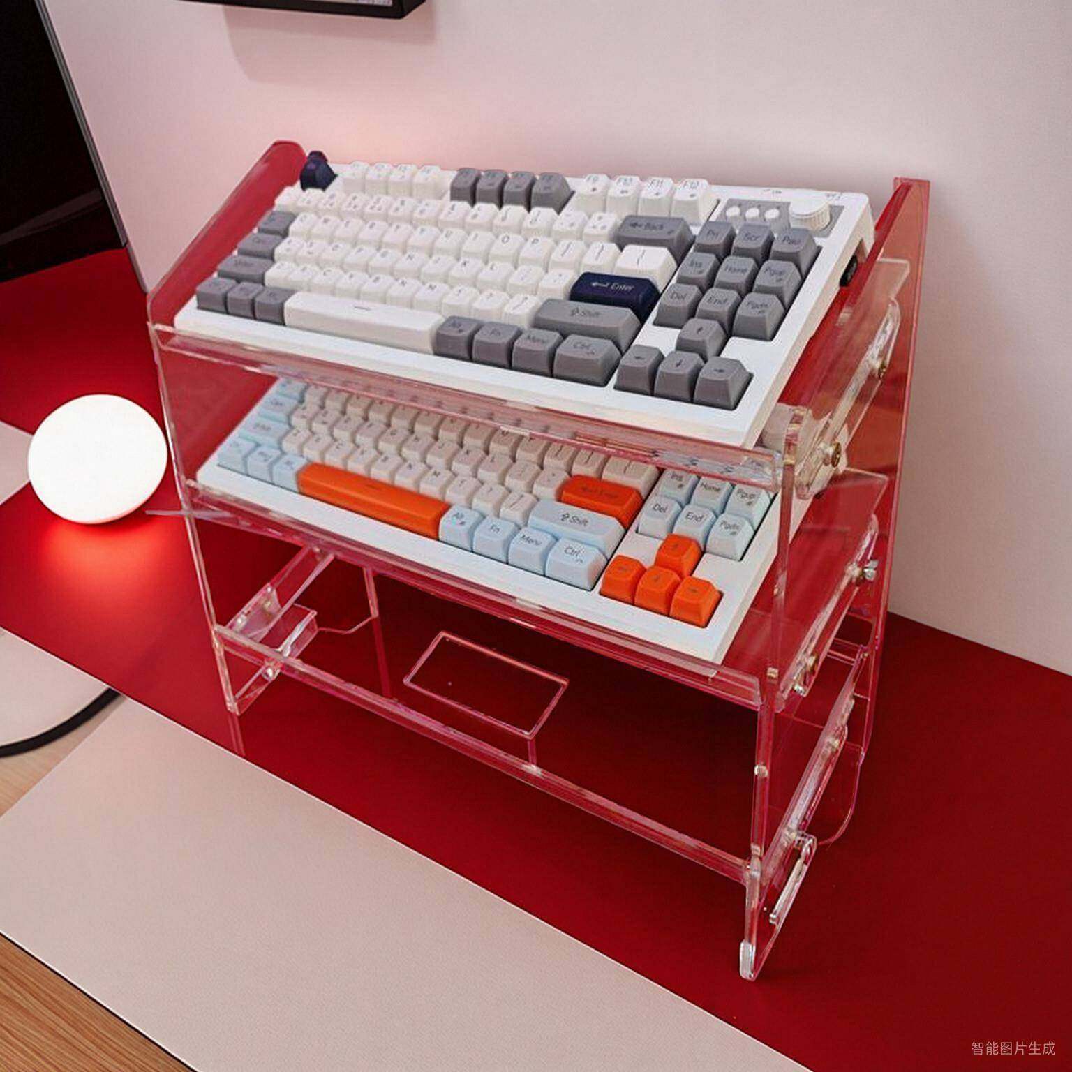 Alightstone机械键盘展示架亚克力收纳仓置物架桌面抽屉收藏柜