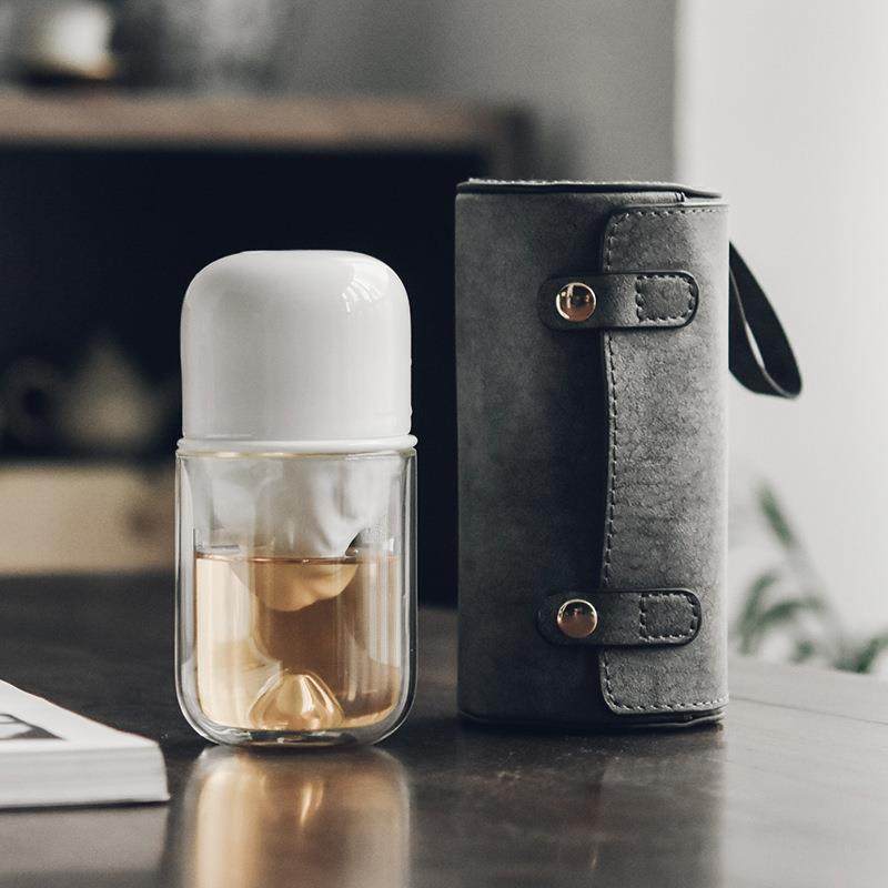 旅行茶具便携露营户外快客杯双层防烫玻璃杯茶水分离杯过滤泡茶杯,纺织面料/辅料/配套,纺织机械配件,淘宝优惠券,粉丝福利购,淘宝优惠卷
