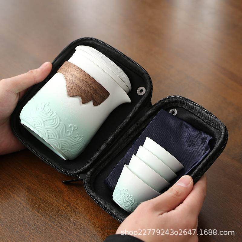 快客杯一壶四杯套装户外露营随身便携式功夫旅行茶具简约收纳包,收纳整理,烫衣板及配件,淘宝优惠券,粉丝福利购,淘宝优惠卷