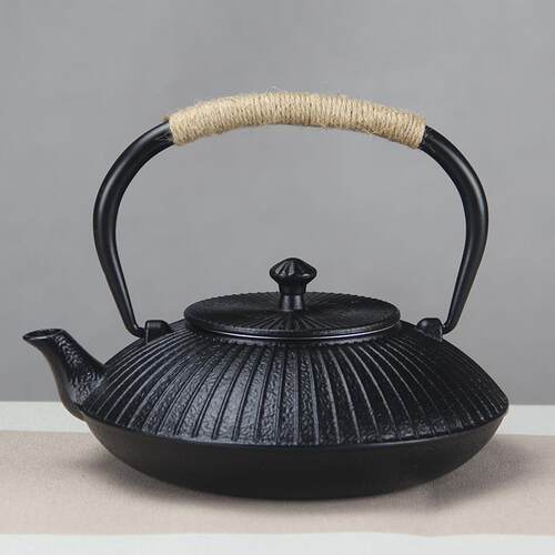 1200ml外贸简约伞形茶壶铸铁壶铁壶烧水泡茶家用日式铁壶