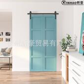 谷仓门折叠五款 吊轨推拉门木音移门静碳钢导滑轨轨HM2707轨道全套