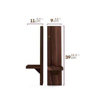 现货一对木质壁A1266蜡木台架节日氛围香薰烛台怀蜡旧家挂居复古