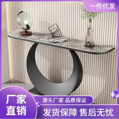 北欧轻奢OLD-6636岩入板玄关桌进门户代现超简约客厅装极窄玄饰关