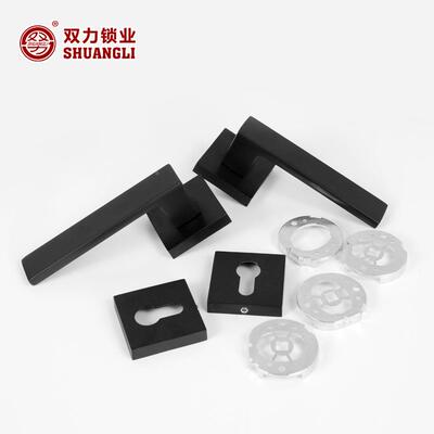 黑色静分体锁内用卧室房室门锁美式锌合金SLMS069执手锁家机械木