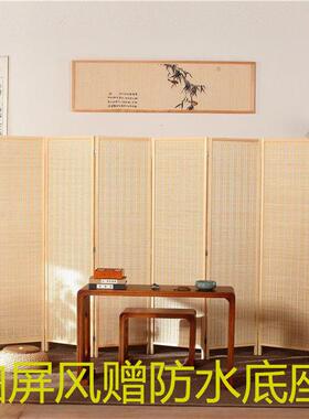 竹编屏隔断客厅ECP移动可折叠卧室挡挡床遮帘家风关用挡门玄办公