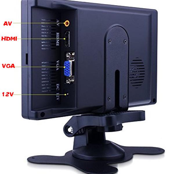 7寸示器带喇叭VGA显示器AVHDMIVGA器车载显示L0788多用仪显表