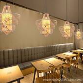 竹式 编禅意竹艺鸟笼吊灯民宿茶室餐厅中灯饰创意新酒饭店648灯店