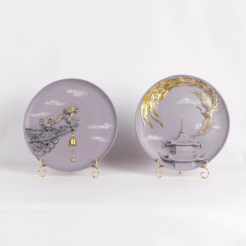 现新中式树脂厅描立盘金摆件样版房展隔断书柜酒店大代MC-TY-76堂,家居饰品,装饰摆件,淘宝优惠券,粉丝福利购,淘宝优惠卷