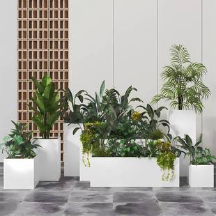 铁艺花箱户外隔组合栏398箱不锈钢花槽长条断围阳台花槽花架种植