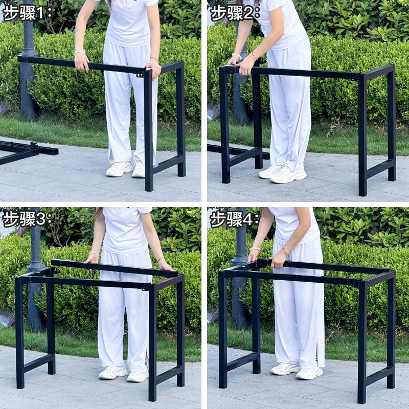 家用办公桌架子 铁艺桌腿支架w 桌子腿 桌架 桌子支撑架 电脑桌架