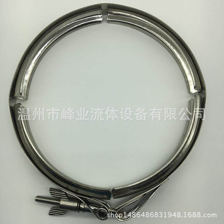 抱峰业供304不锈钢沟双备WGV卡箍直过滤器箍V型槽法兰管卡桶箍