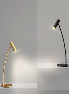 卧室床头全铜黑色台灯创意立式客厅灯美式简约装饰书房地灯爆款