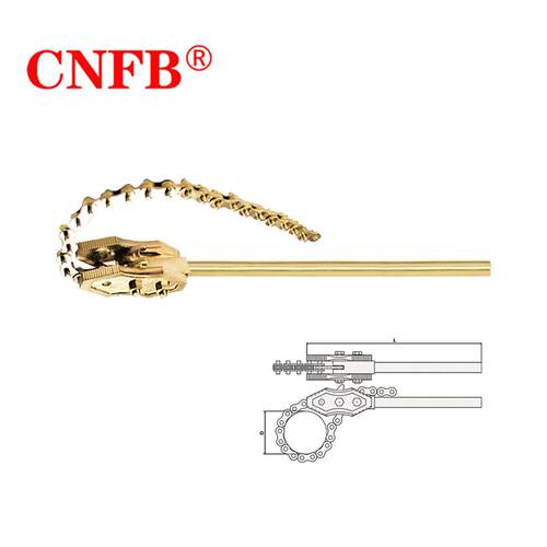 天津桥防CNFB安全防爆工具链型管钳五金工具防爆链型管钳T8129