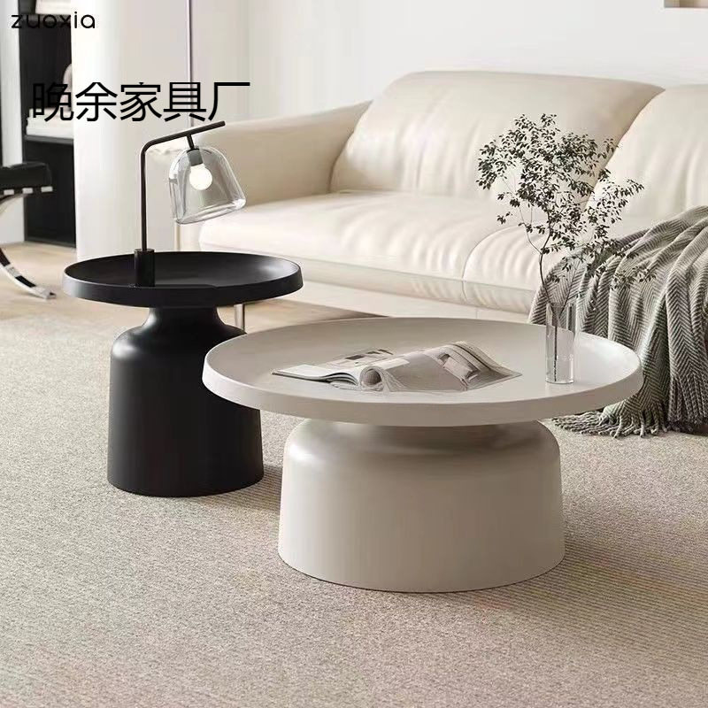 网红创意铁艺茶几小户型北欧客厅轻奢家用圆形茶几组合大圆小圆