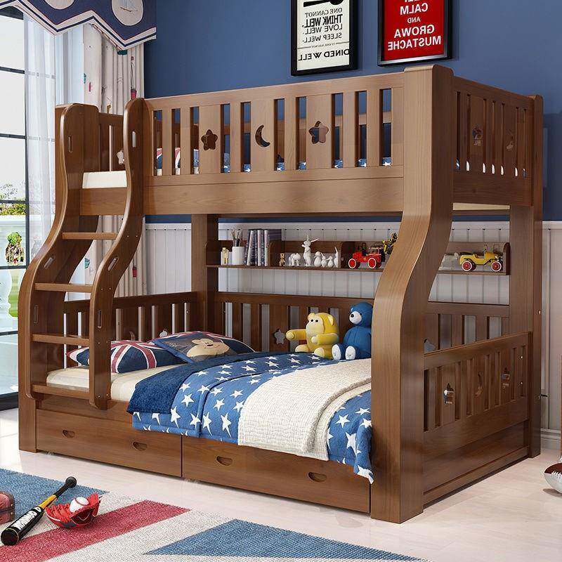 上下床全实木上下床铺儿童两层高低床美式子母床大人用母子床双