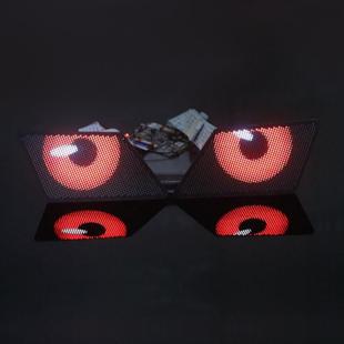 饰灯 装 三为新款 5V12V可选菱形可编辑LED恶魔眼车灯改装