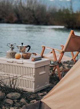 户外露用营收纳箱工业风储X452可坐折箱整理车叠载后备箱家大容量