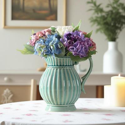 玫法式复古陶瓷大口花径瓶XUX高级感水养瑰艺插花简约玄关餐桌摆