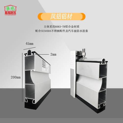 工厂卸铝合金RCZ防挡汛水板地下水车库仓库防洪闸防门可拆组合式