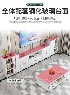 电柜茶组合现代简约小户型欧式轻奢LKY-002储物几柜视高加款组合