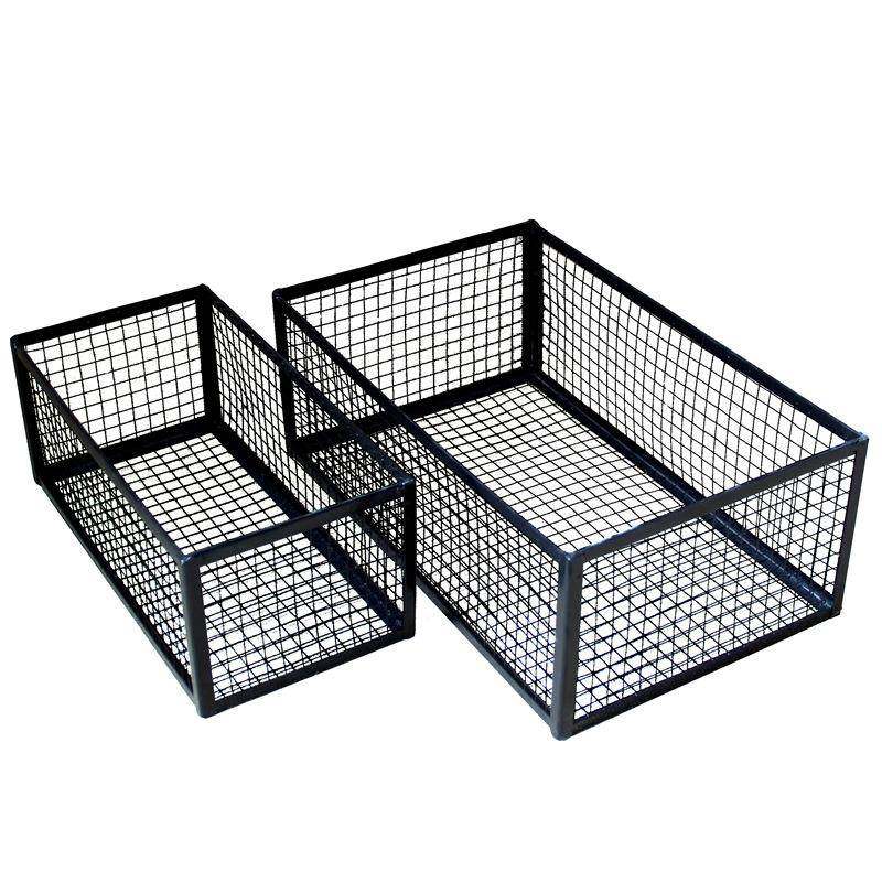 1VPR镂空丝网格铁篮子面长方形铁收纳篮大艺号铁宠物F75876SJ框黑,收纳整理,脏衣篮,淘宝优惠券,粉丝福利购,淘宝优惠卷
