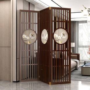 实木屏风断客客厅简约入户关玄新中BIT式 厅可折叠移动遮挡直隔销