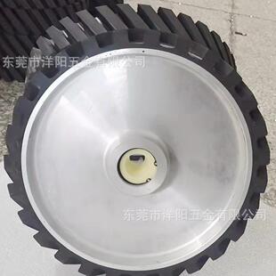 厂家供应砂带机胶橡胶轮条纹光机从轮动抛QUV五金机械芯胶铝轮洋