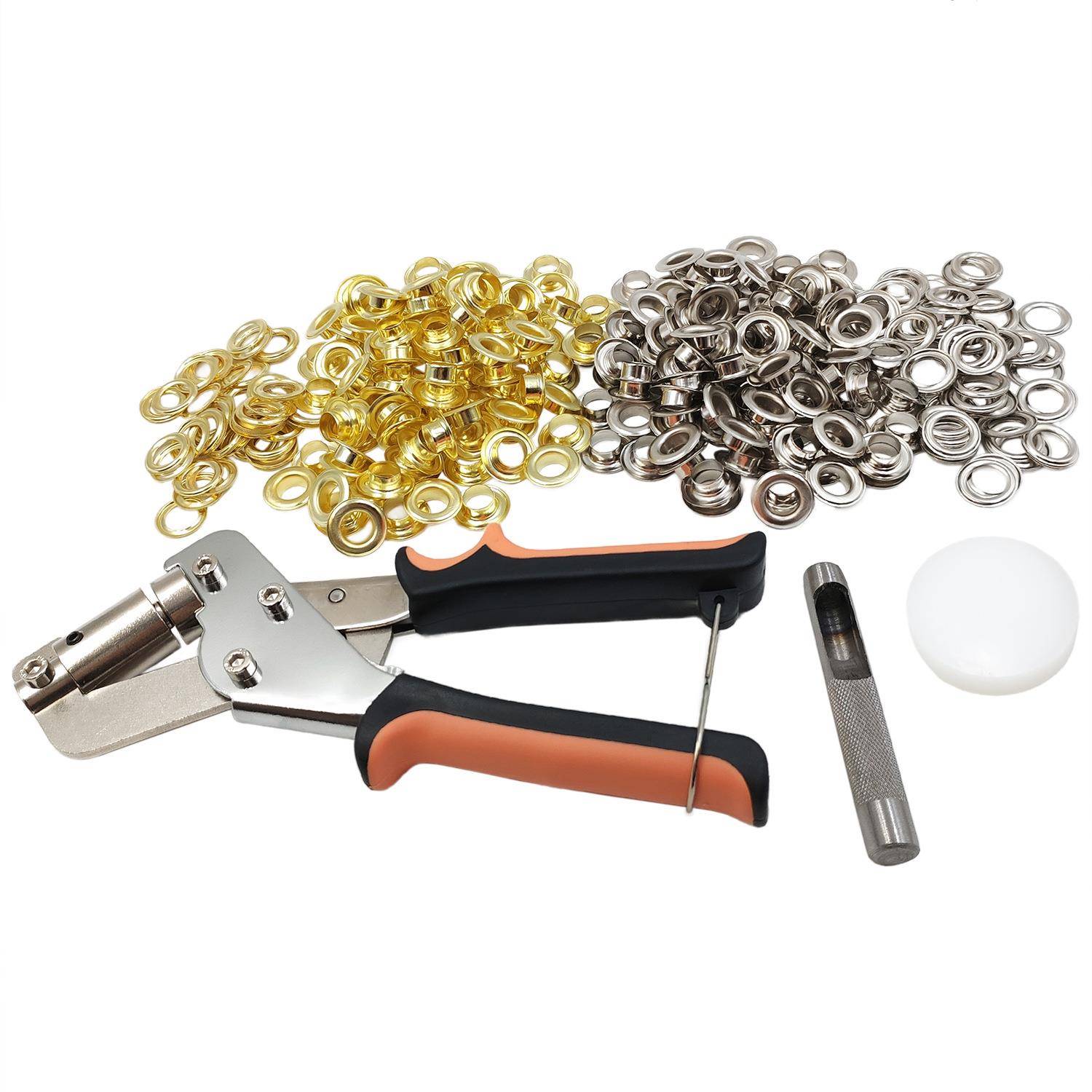 20扣0套装QTM1m汽0眼鞋金属鸡眼气眼扣安装工具手压钳手m动打气孔