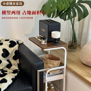 动可小桌板置移厅置物架边几带桌板多层家用客几零食小推车床头茶
