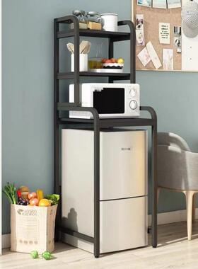 冰架箱置物迷你落地g4DTLD0O小冰柜方顶部上厨房微波炉烤箱多收纳