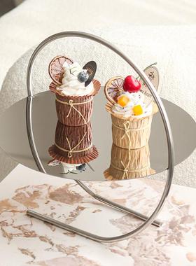 轻奢样板房装饰TNW品糕水果置示物蛋盘艺展架创意术提篮收纳托盘