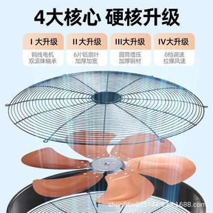 工业电风扇大风927力殖场地商用仓库风扇趴地扇力落地扇工养爬地
