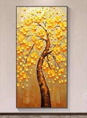 发财树玄关挂画新中式招财生走廊ET-34080道高级进门财过正对门装