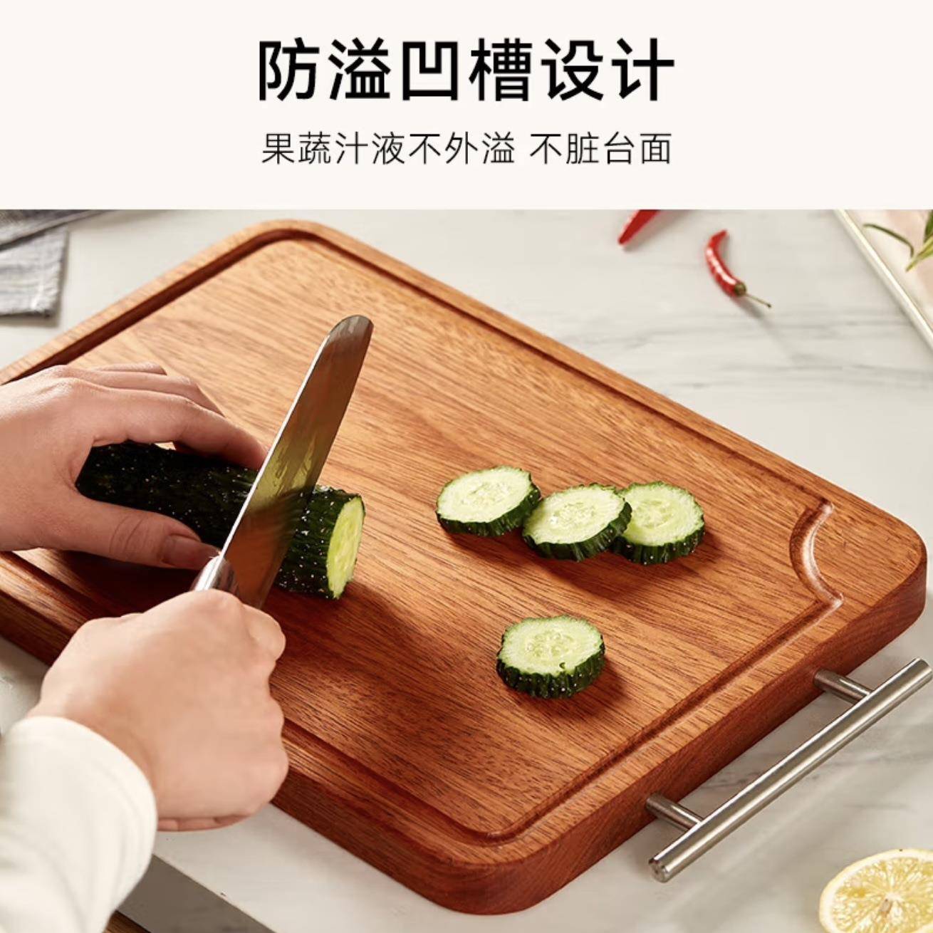 实木菜板整非洲木刚果乌檀木板菜整砧板切菜板木质家用砧板HN-150