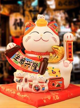 招财猫大号摇摆件财猫店2025BAIS铺家居装饰开业乔迁开摇运手手发