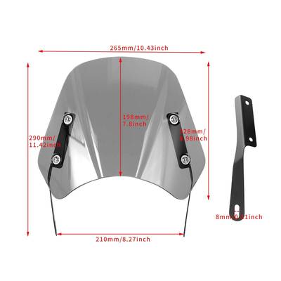 复古通用板摩装托车前照大灯挡457风摩托改配车件挡风玻璃防护罩
