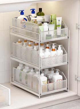 下洗水槽置柜物架收纳层架柜子浴室柜FUE下手台下橱拉篮抽拉式分