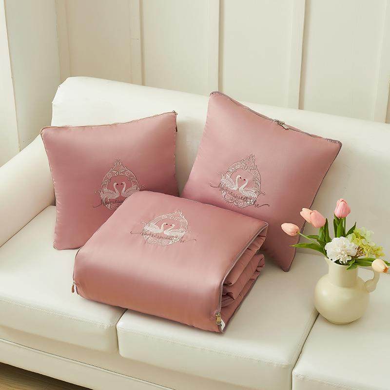 真丝抱枕子两用办公室午四季毯子二睡合汽车内靠垫枕头车M-230824,居家布艺,抱枕被,淘宝优惠券,粉丝福利购,淘宝优惠卷