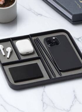 现桌货欧erw15241式风床头柜收纳盘玄关客多厅面盘钥匙托带分格功