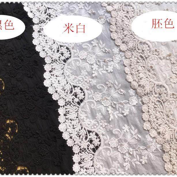 4063新款棉布绣2花刺6绣家纺面料布料服饰辅料裙脚花幅MQM宽130厘,纺织面料/辅料/配套,其他纺织辅料,淘宝优惠券,粉丝福利购,淘宝优惠卷